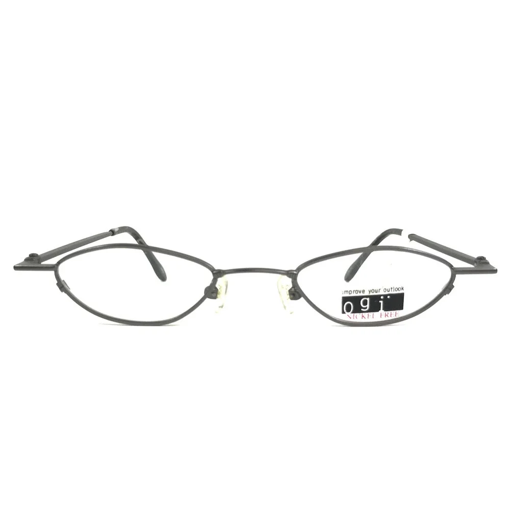 ogi Petite Eyeglasses Frames 9013 COL. 13 Gunmetal Oval Wire Rim 42-21-135